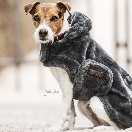 Kentucky Hundemantel Fake Fur, Grau